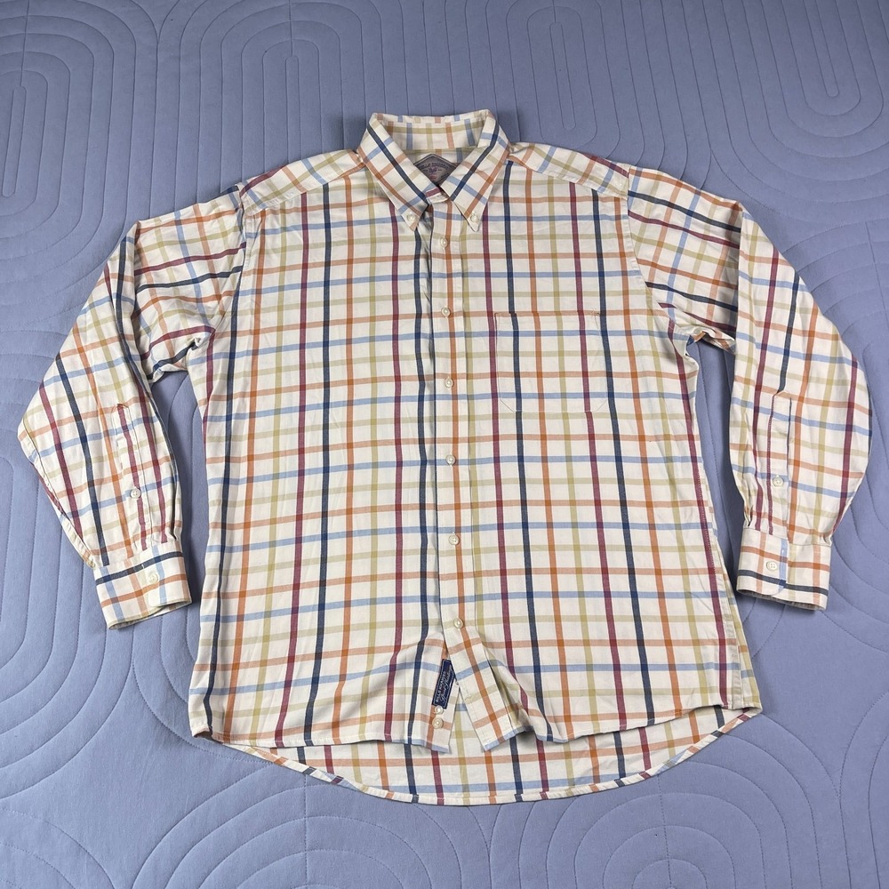 Bills Khakis Mens Shirt Size L Multicolor Plaid L/S Classic Fit Made in USA